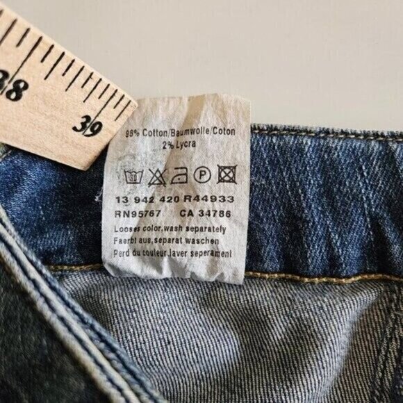 Mavi Ariana Denim Skirt US S Blue Pintuck Midi Back Slit Zip Fly Stretch Preppy - Picture 7 of 10